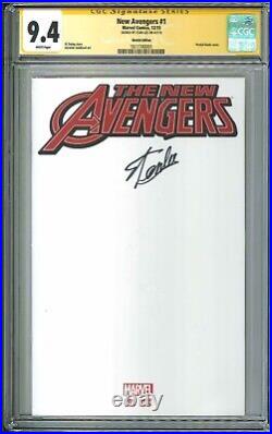 The New Avengers #1 2011 CGC 9.4 SS rare blank sketch variant signed by Stan Lee