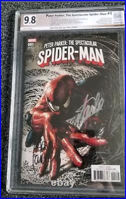 The spectacular Spider Man #1 Variant 2x Signed Stan Lee e Adam Kubert 9.8 pgxss