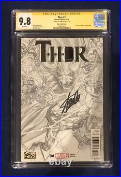 Thor #1 Alex Ross 75 Years Sketch Variant CGC 9.8 Signed by Stan Lee on 11/4/18