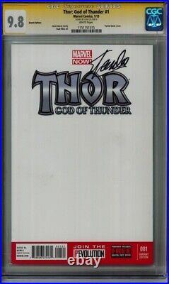 Thor GOT #1 (2013) CGC 9.8 SS rare blank sketch variant signed by Stan Lee