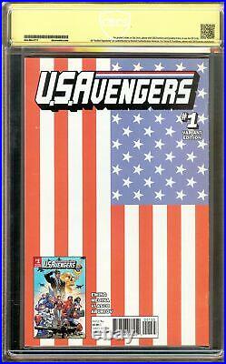 U. S. Avengers #1 CBCS 9.8 2017 Massachusetts Variant Signed Stan Lee Not CGC