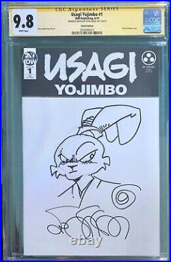 USAGI YOJIMBO #1 CGC 9.8 SS blank cover signed & sketch by Stan Sakai