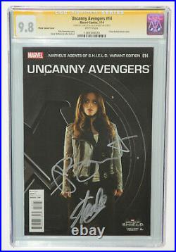 Uncanny Avengers #14 Cgc 9.8 Ss Signed By Stan Lee & Chloe Bennet Photo Variant
