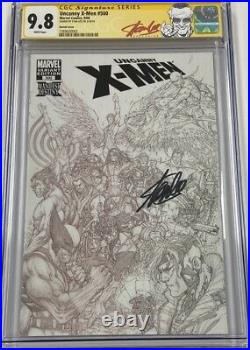 Uncanny X-Men #500 B&W Sketch Turner Cover Autograph Signed Stan Lee CGC 9.8 SS