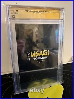 Usagi Yojimbo Ice And Snow Sdcc #1 Cgc 9.8 Signed/sketch Sakai Gold Foil Var