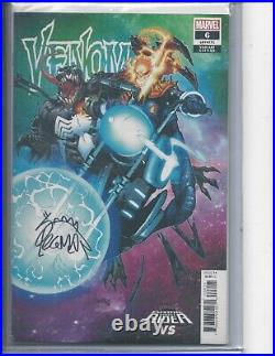 VENOM #6 RAMOS COSMIC GHOST RIDER VAR. SIGNED BY STEGMAN With COA NM+