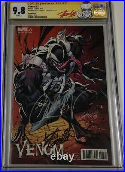 Venom #3 Signed Stan Lee & Campbell CGC 9.8 SS 1100 Retailer Incentive Variant