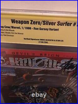 Weapon Zero/silver Surfer 1 Cbcs 7.5 Signed Stan Lee-marc Silvestri-rareeeeee