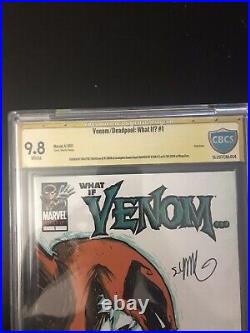 What if venom Possessed Deadpool #1 CBCS 9.8 Signed Stan Lee And Skottie Young