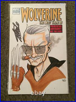 Wolverine 1 Best There Is Blank Variant Original Sketch T. Parr Signed Stan Lee