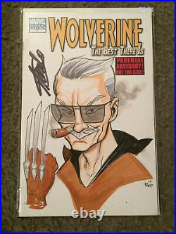Wolverine 1 Best There Is Blank Variant Sketch Drawn By T. Parr Signed Stan Lee