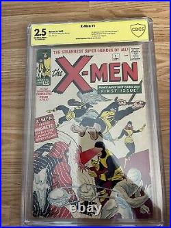 X-Men#1 CBCS 2.5 SIGNED BY STAN LEE (1st app of the X-Men 1963) Marvel Comics