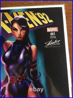 X-Men 92 #1 J Scott Campbell Psylocke color variant signed by Stan lee