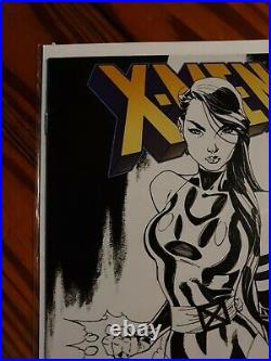 X-Men 92 #1 J Scott Campbell Psylocke sketch variant signed by Stan lee NM