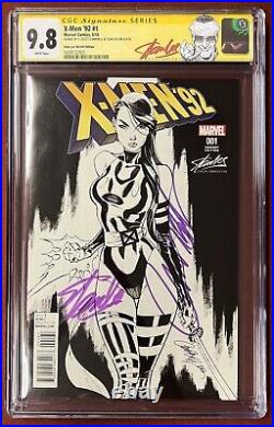 X-Men 92 #1 Stan Lee Sketch Edition CGC 9.8 Signed- Stan Lee, Campbell Red Label