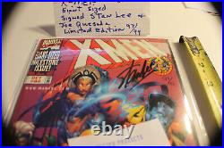 X-Men GIANT SIZE #80 SIGNED STAN LEE & Joe Quesada 1998 Marvel Dynamic Forces