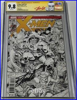 X-men Gold #13 Art Adams 150 B&W Sketch Variant Signed by Stan Lee CGC 9.8 SS